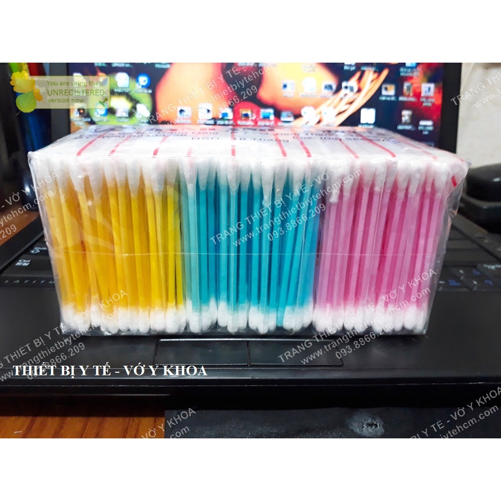 Tăm bông ráy tay người lớn - lốc 12 gói nhỏ