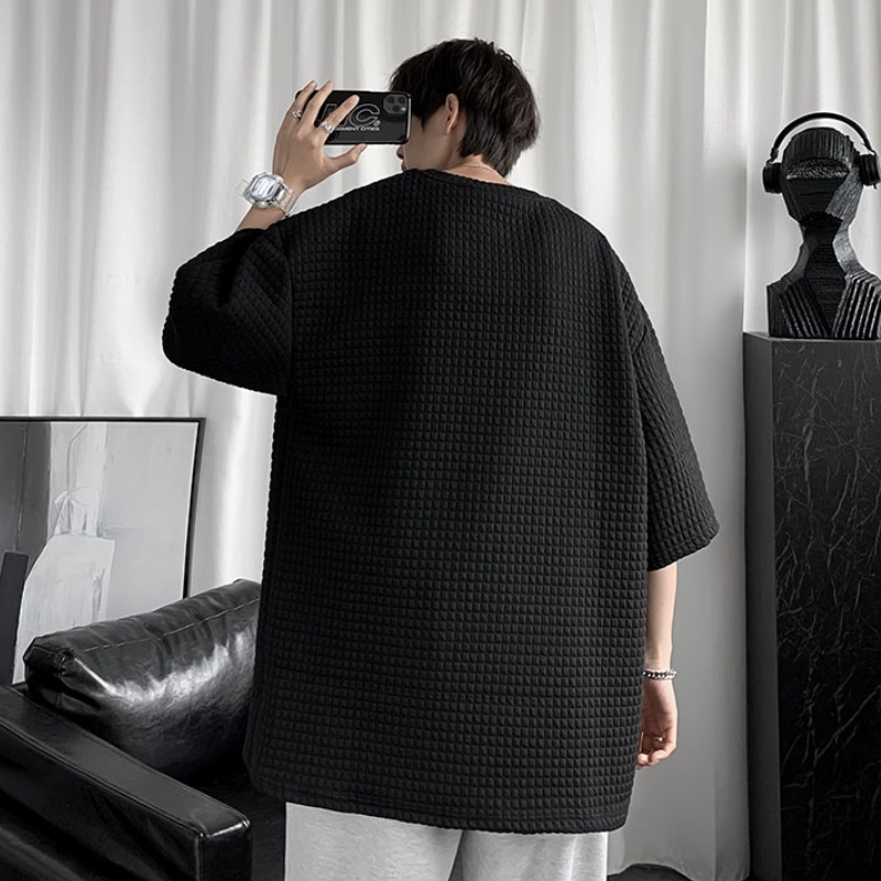 Áo Thun Tay Ngắn Cổ Tròn Thời Trang Phong Cách Hàn Năng Động Cho Nam