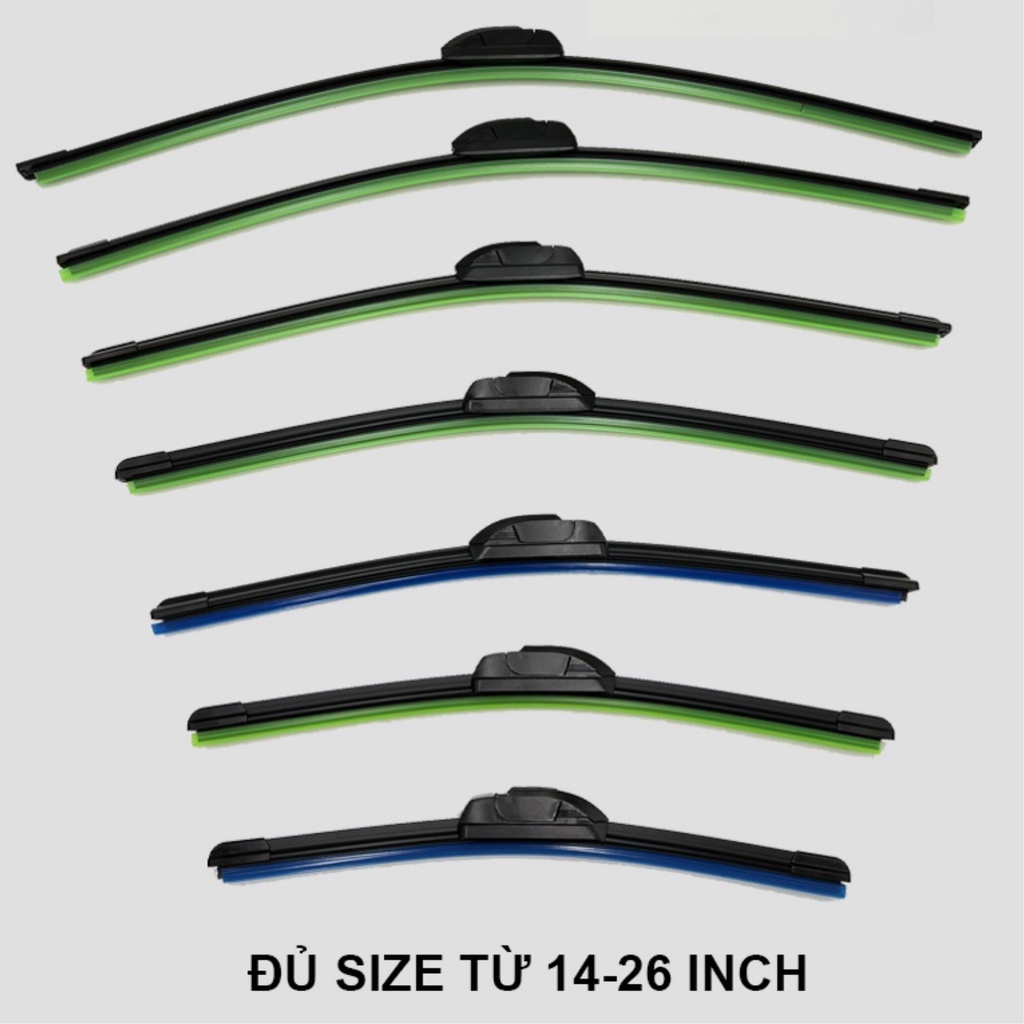 Gạt mưa ô tô silicone loại thân mềm không xương siêu sạch