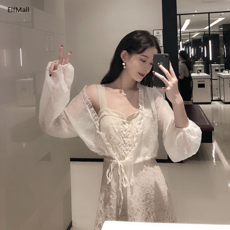 Đầm dài hai dây kiểu dáng cổ điển Pháp phong cách thời trang mùa hè cho phái nữ | BigBuy360 - bigbuy360.vn