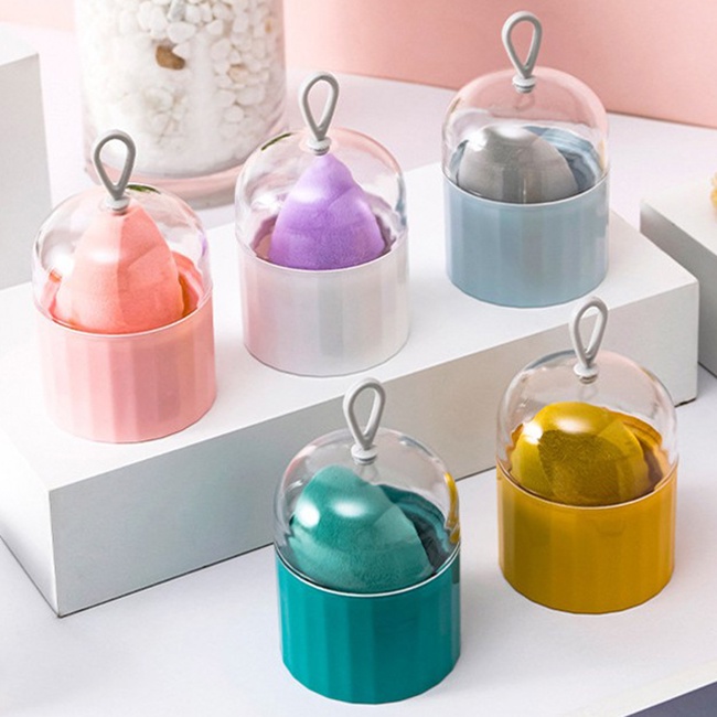 [Hàng mới về] Bộ hộp đựng kèm mút trang điểm làm đẹp đa năng sáng tạo