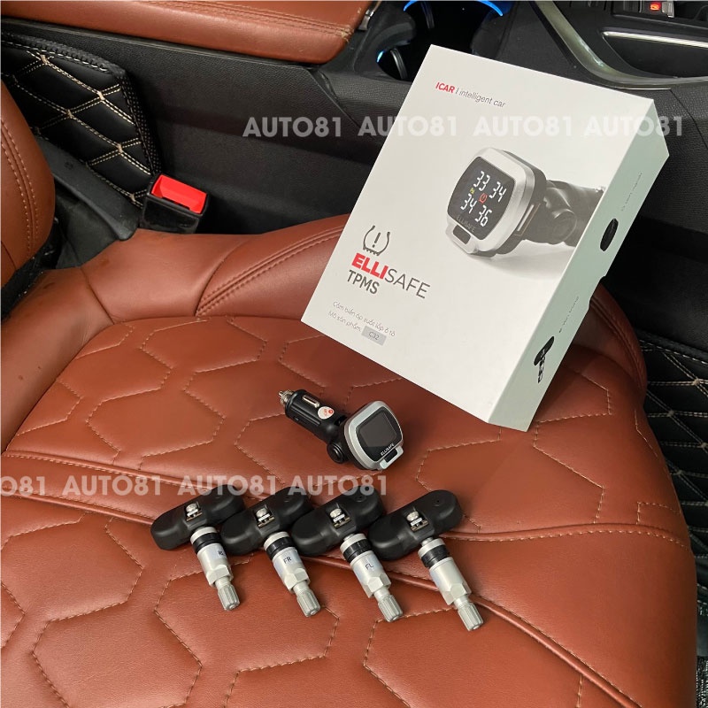 Cảm biến áp suất lốp ô tô Icar Ellisafe C32, cắm tẩu sạc xe hơi