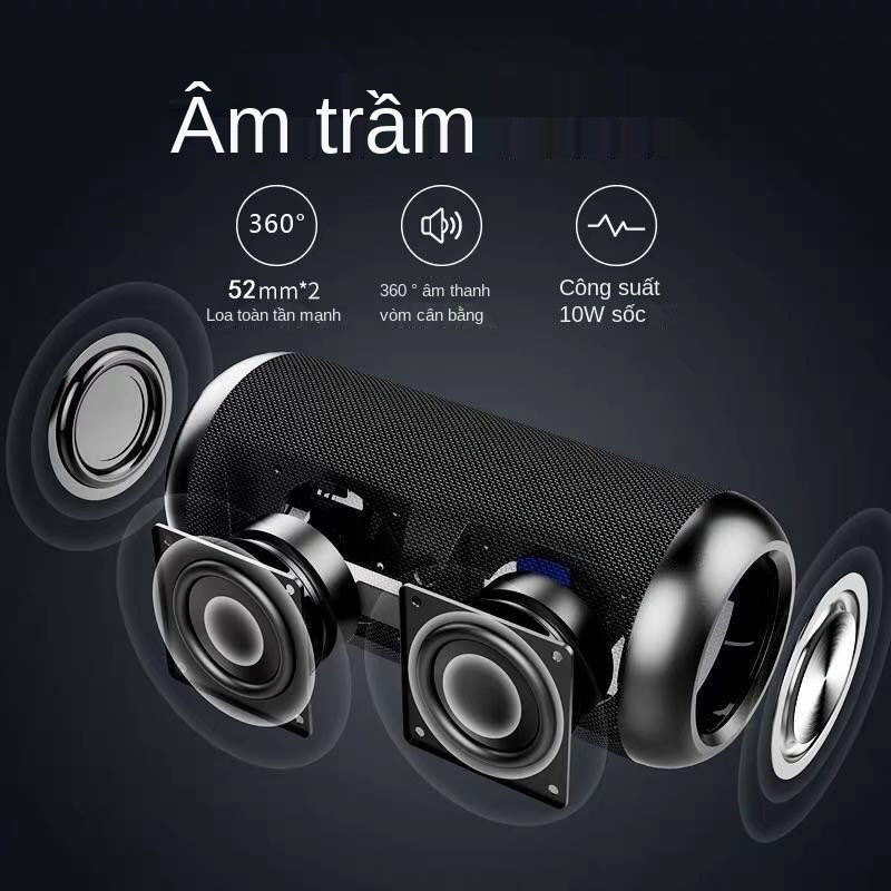 ☫◕Âm thanh 9D Loa Bluetooth Không Dây Điện thoại di động máy tính thẻ nhỏ U đĩa ngoài trời khối lượng lớn súng xe hơi