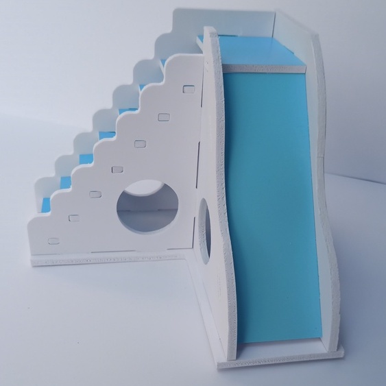 nhà ngủ cầu trượt hamster - đồ chơi hamster kích thước 17x17x14.5cm - XNTC12