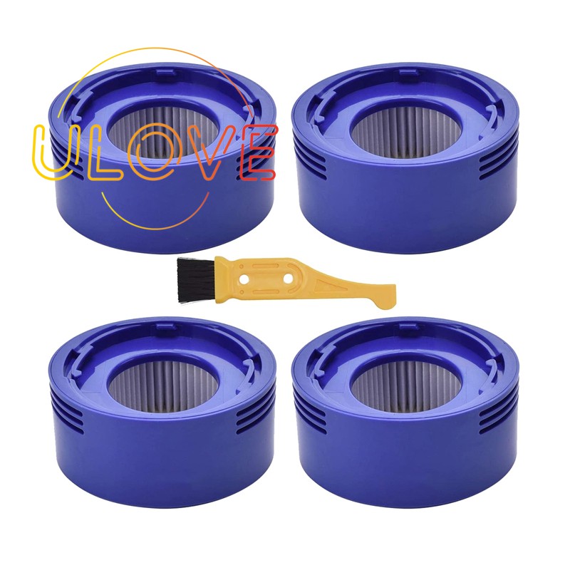 4 Pack Vacuum HEPA Post Filter Kit for Dyson V8+ V8 V7 Vacuum Cleaner