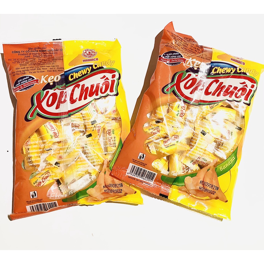 Kẹo chew xốp chuối Hải Hà 28 viên mùi thơm hấp dẫn ăn mãi không chán