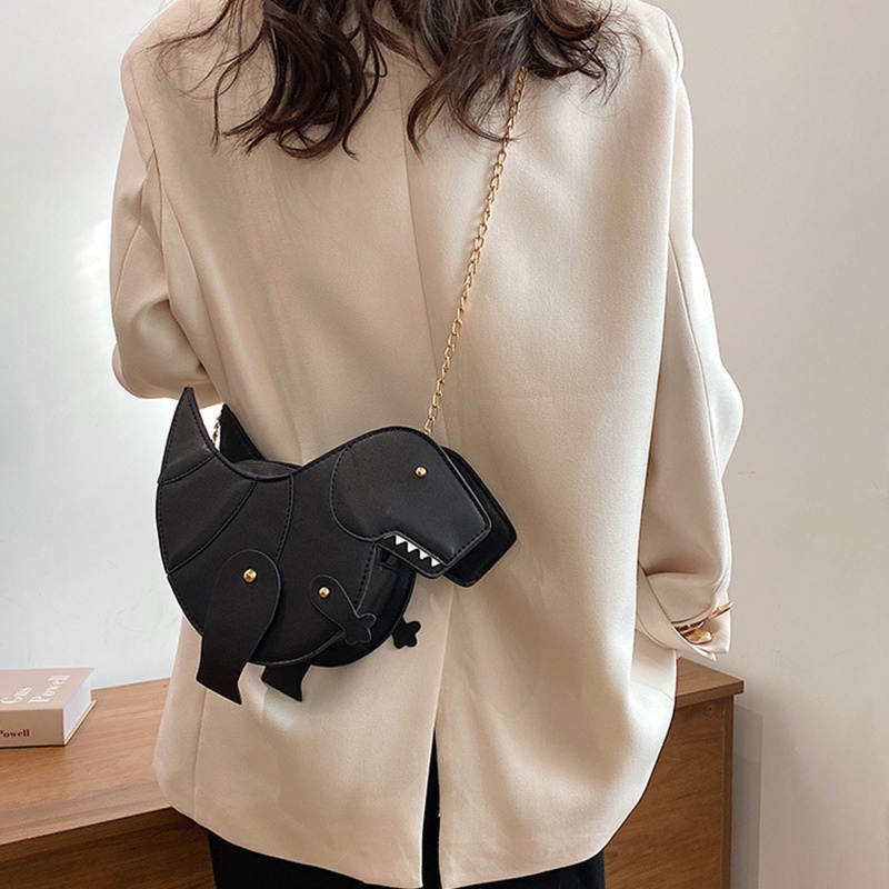 Túi Đeo Chéo Hình Khủng Long Hoạt Hình 3D Cho Nữ