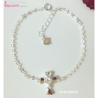Lắc tay bạc Ý 925 Bạc Xinh Huệ Ngân - Cỏ bốn lá may mắn RYB140076