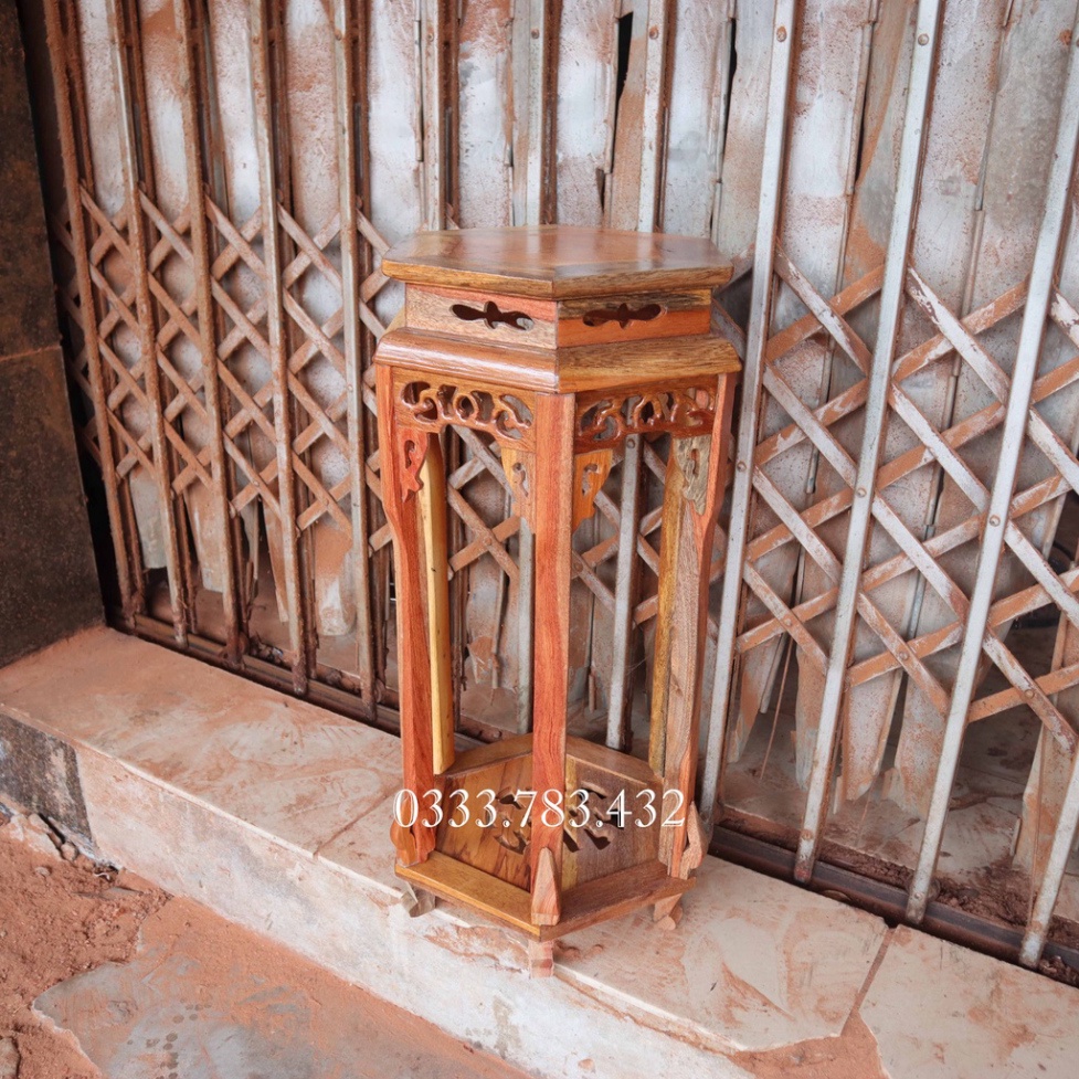 ĐÔN LỤC GIÁC 6 CẠNH CHIỆN KÊ ĐỒ TRANG TRÍ GỖ GIÁC MẶT 30CM