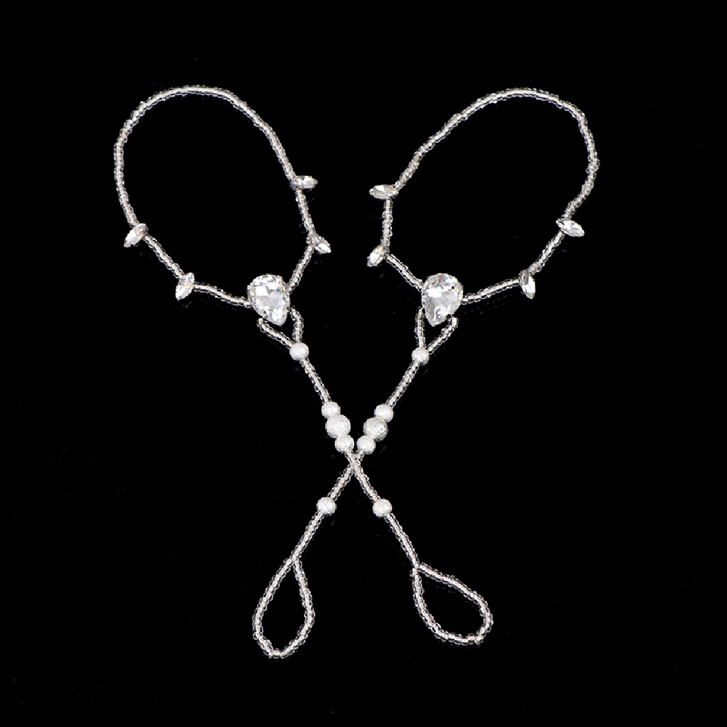 CE Rhinestone Anklet Bracelet Beach Barefoot Sandal Anklet Chain Foot Boho Anklet RI