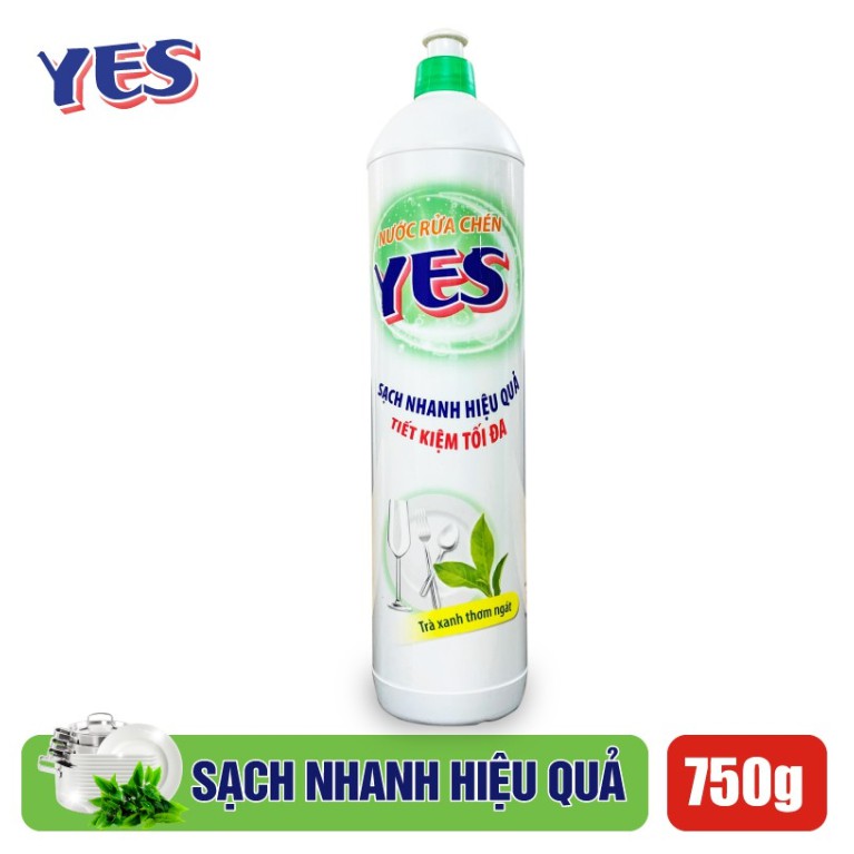 Nước rửa chén Yes 750g - Chai tiện dụng
