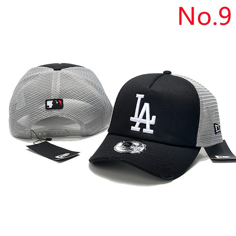 Nón Lưỡi Trai Vải cotton Phối Lưới Phong Cách MLB LA 11 Kích Thước 3LQn Dành Cho Nam Và Nữ