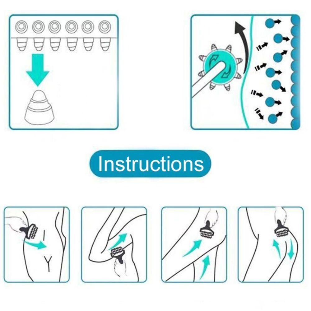 ANEMONE Dụng Cụ Con Lăn Gai Mát Xa Giảm Mệt Mỏi Chống Cellulite Thư Giãn Lưng