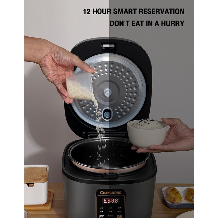 Nồi cơm điện KAIMEIDI mini dung tích 3l đa năng thích hợp cho cháo/ súp cho 2-3 người