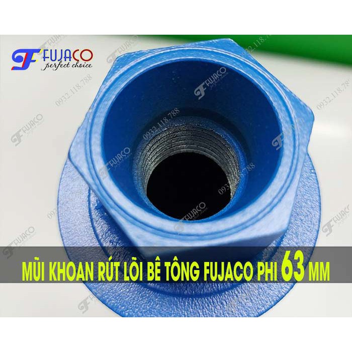 Mũi khoan rút lõi bê tông phi 63 mm - FUJACO | 63mm Diamond Core Drill Bit for Concrete, Brick, Masonry, Stone, Marble