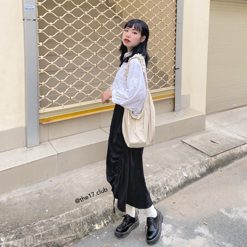 [Có sẵn] SUZUKO SKIRT The 17 Club - Chân váy rút dây lệch tà (ảnh thật sốp tự thực hiện) | BigBuy360 - bigbuy360.vn