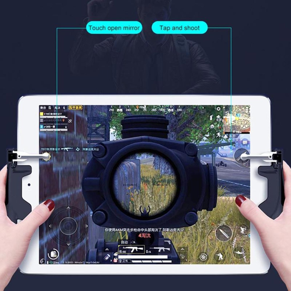 new pattern H7 Mobile Gaming Joystick Gamepad Handle For PUBG Mobile Fire Button Trigger L1 R1 Shooter Controller For Phones Tablets