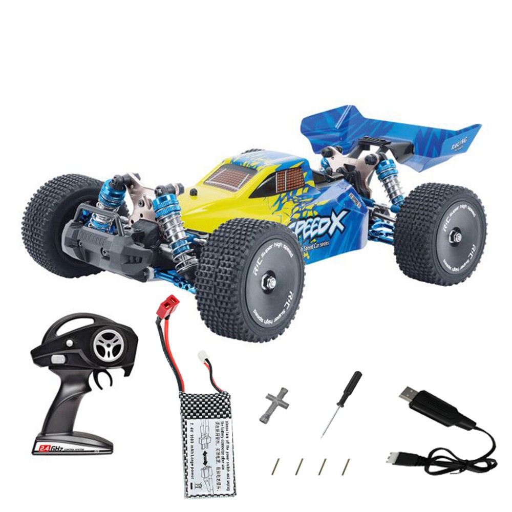 Xe đua điều khiển từ xa XLF F16 RTR, Buggy speedX 1/14 2.4GHz 4WD 70km/h khung full metal kim loại Speed X RC XK144001