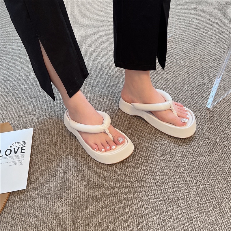 Dép Xỏ Ngón Đế Dày Mũi Vuông Mẫu Mới Hot Trend Phù Hợp Đi Chơi, Đi Làm...