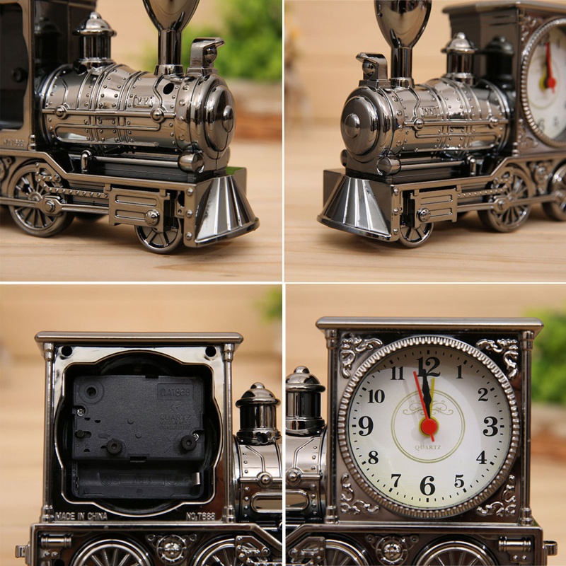 Đồng Hồ Báo Thức Để Bàn Hình Đoàn Tàu Lửa Phong Cách Vintage