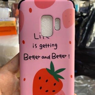 Ốp lưng samsung S9 chống sốc trái dâu cute