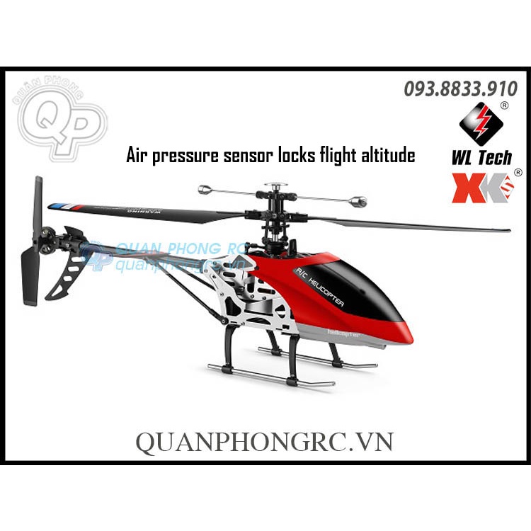 Máy Bay Trực Thăng WLtoys XK V912-A RC Helicopter 4CH 2.4Ghz Fixed Height Helicopter RTF