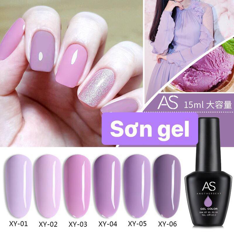 Sơn gel AS tone tím - XY ( chai đen )