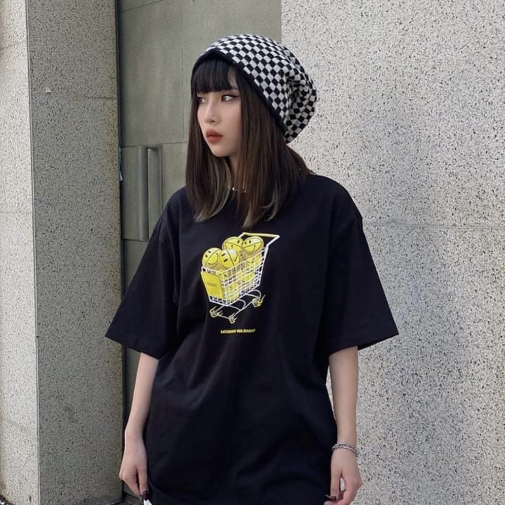 Áo thun Morning Warning Trolley - Xe Đẩy Zui Zẻ - Áo Thun Unisex Form Rộng Tay Lỡ Oversize Cotton 100% Local Brand