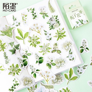 Hộp 46 sticker hoa lá thực vật trang trí sổ, bullet journal - floral sticker
