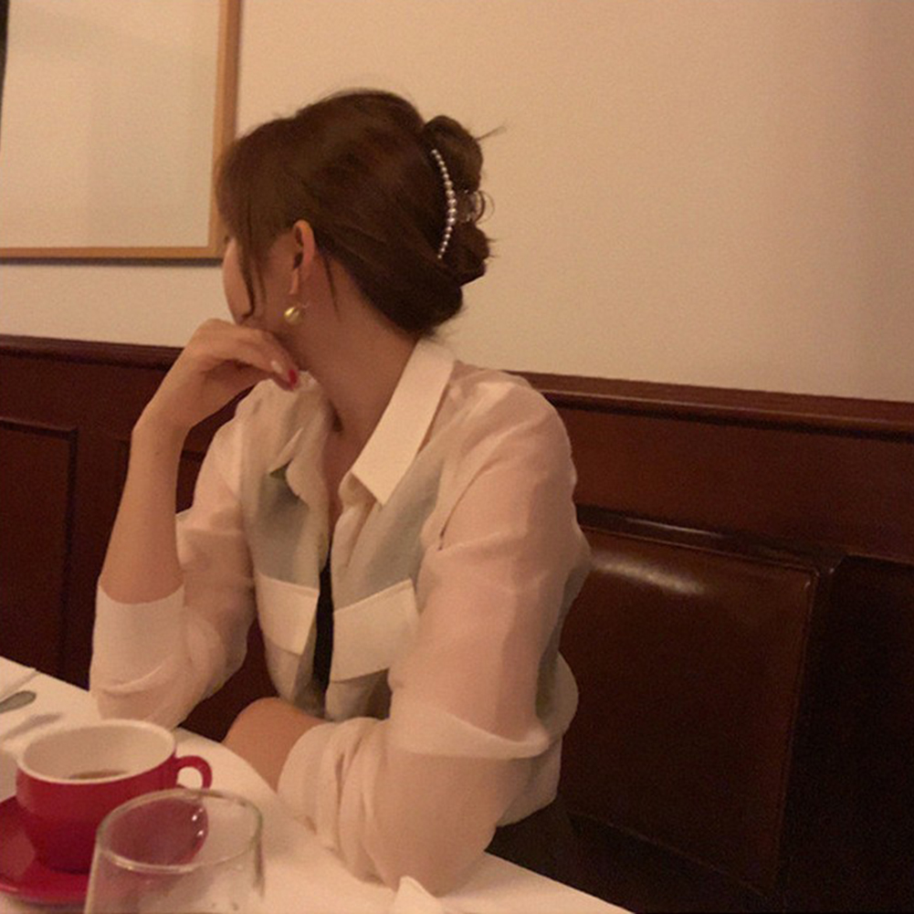 Kẹp càng cua đính ngọc trai nhân tạo