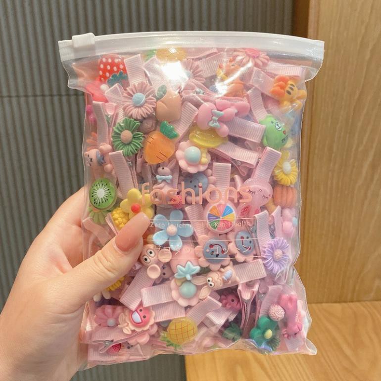 [Set 10 kẹp] Kẹp mái cho bé SOLANO kẹp tóc bé gái họa tiết hoạt hình dễ thương FAH-001252