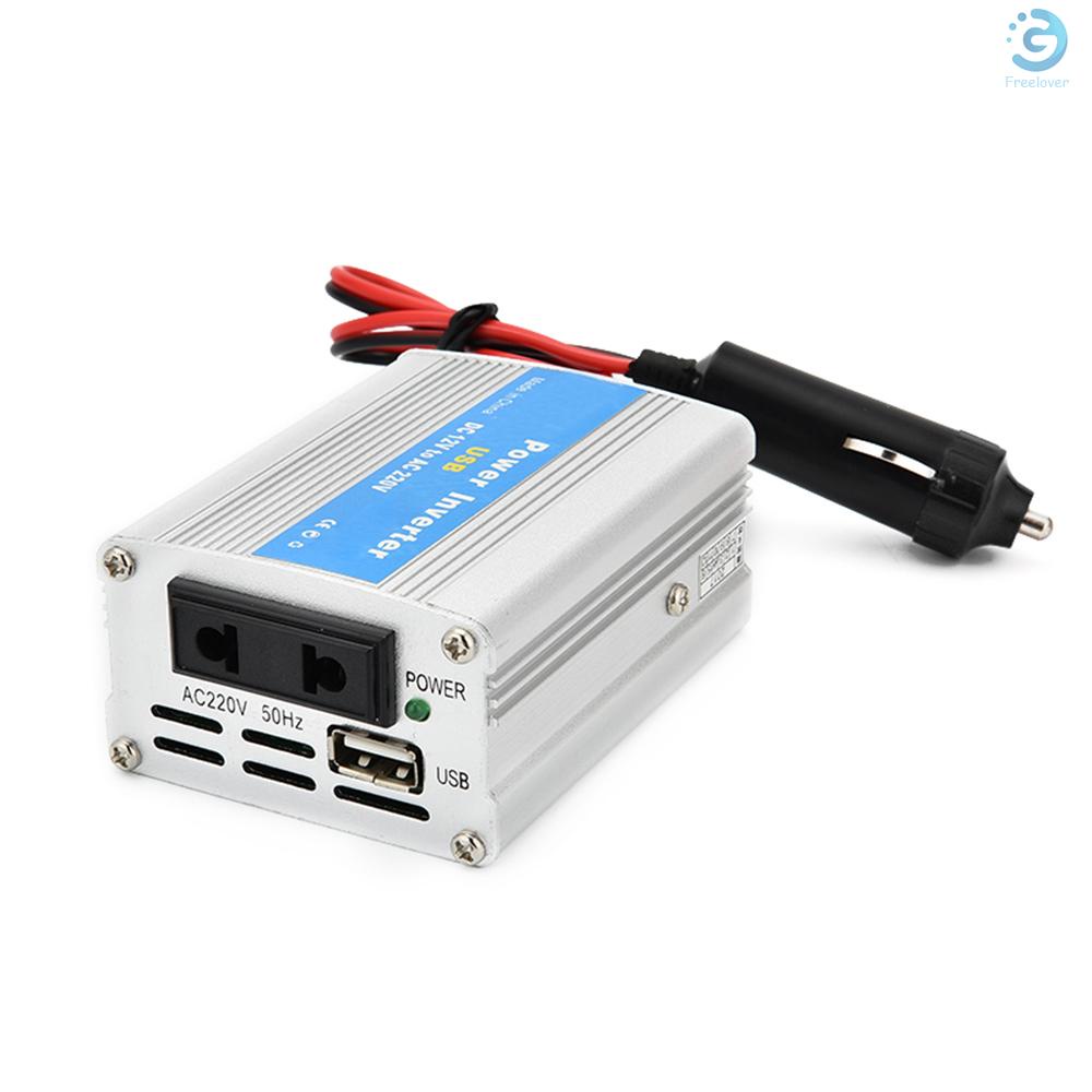 Bộ Chuyển Đổi Nguồn Điện 100w Dc 12v Sang Ac 220v Có Cổng Sạc Usb Cho Xe Hơi
