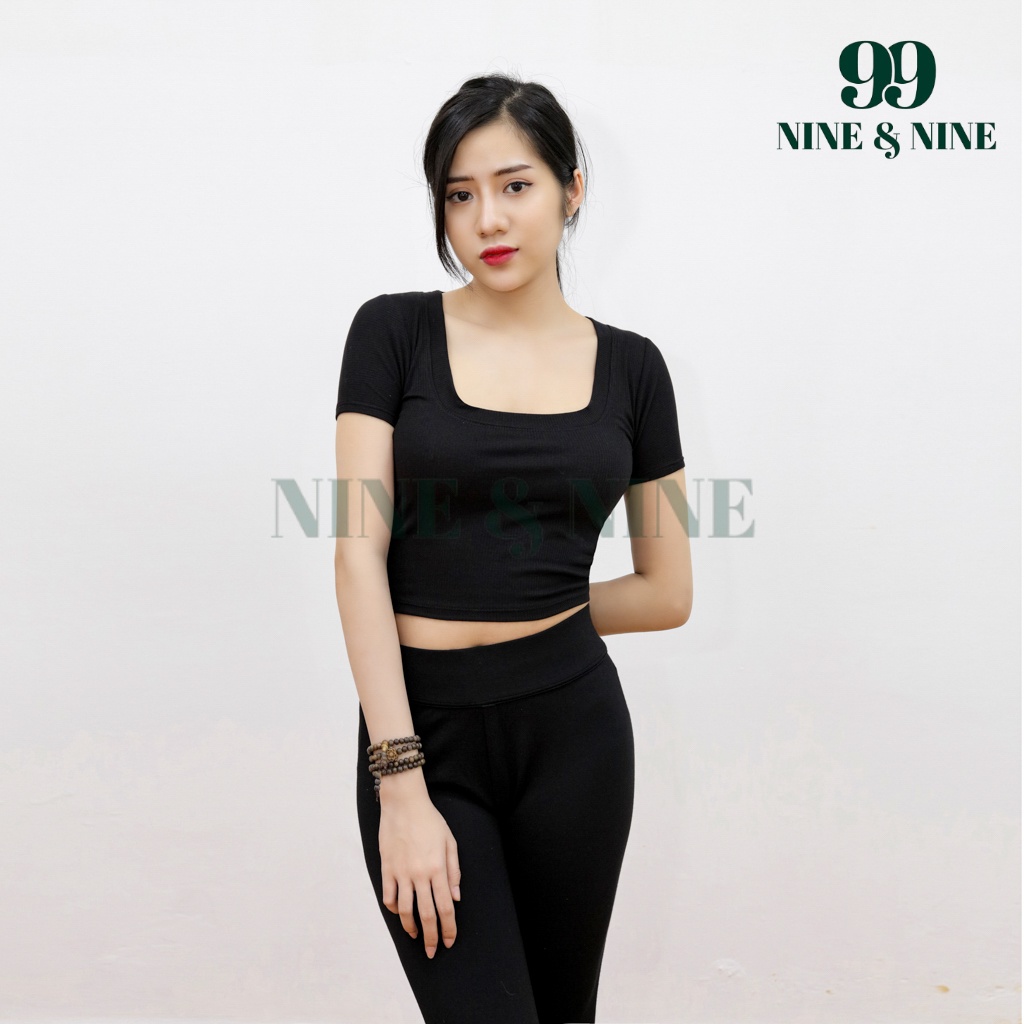 Áo Thun Nữ 💎SALE💎 Trơn Tay Ngắn Cổ Vuông Freesize Bozip body kiểu dáng Hàn Quốc chất liệu nỉ nhập khẩu Cao Cấp