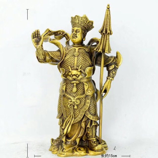 Bộ tượng đồng Tứ đại thiên vương cao 15cm