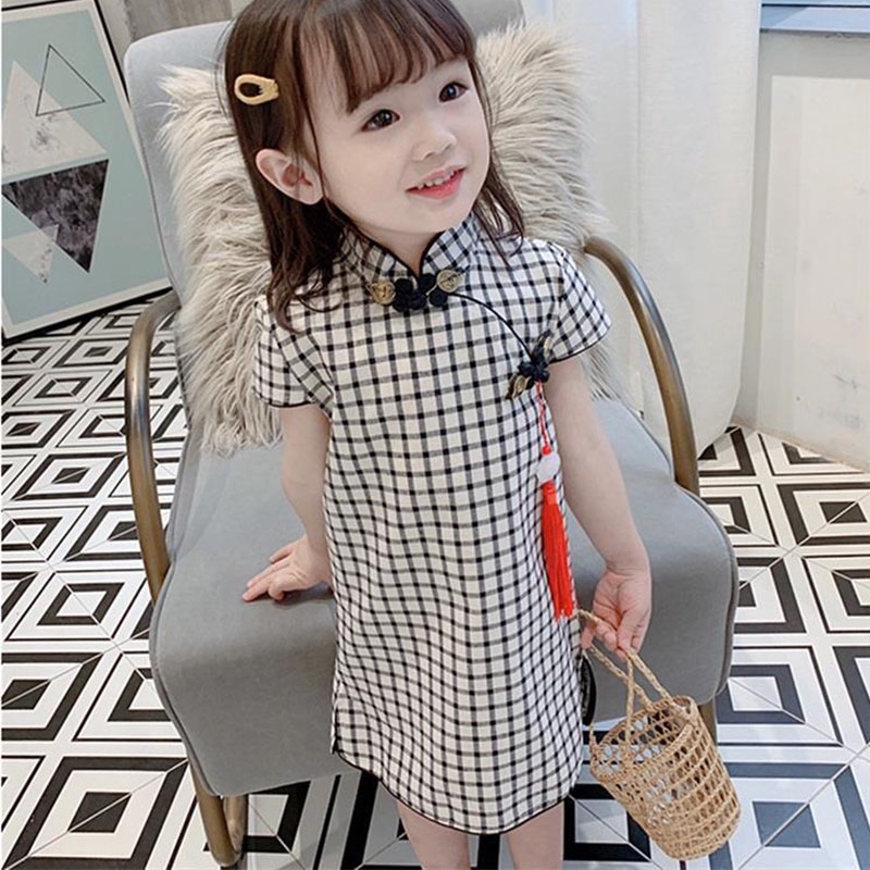 Đầm Sườn Xám Phong Cách Trung Hoa Cho Bé Gái