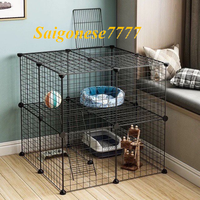Bộ 30 Miếng Ghép Lồng Chuồng Quây Thú Cưng Chó Mèo Sóc Chuột Hamster Lắp Ghép Đa Năng Tiện Lợi