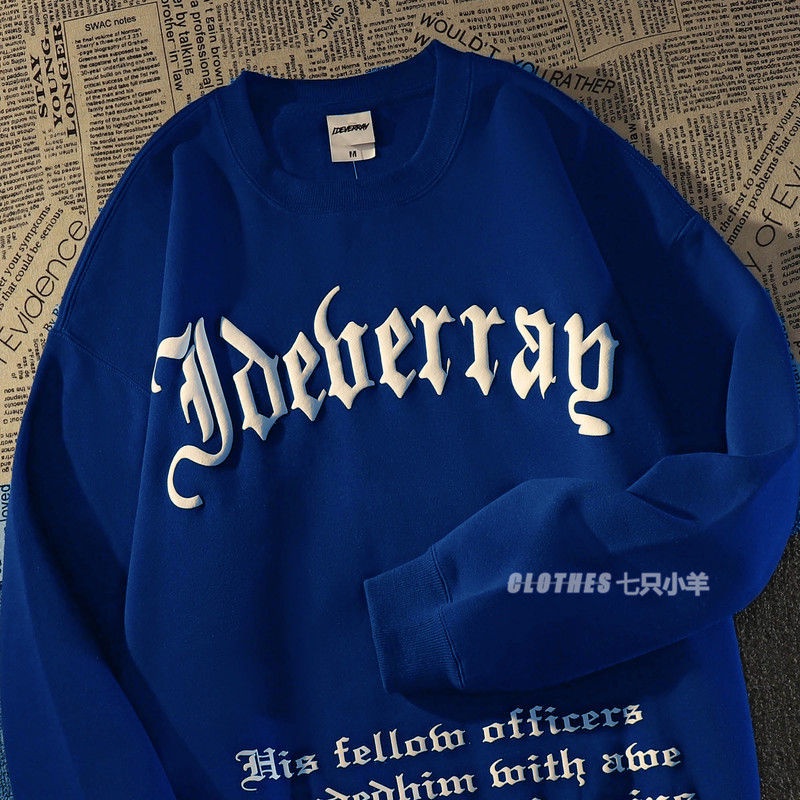 Áo Sweater Tay Dài Dáng Rộng In Họa Tiết Phong Cách Âu Mỹ Cho Nam