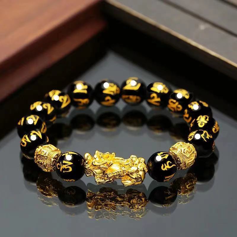 Vòng Tay Chuỗi Hạt Obsidian Thiết Kế Đơn Giản Nhiều Kiểu Dáng Chống Thấm Nước Không Phai Màu