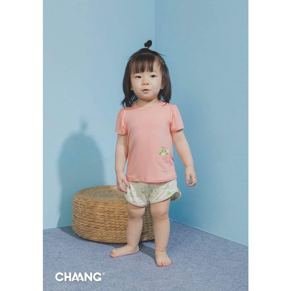 Chaang bộ cotton cộc tay cho bé trai bé gái Lake, bộ ngắn tay hè trẻ em
