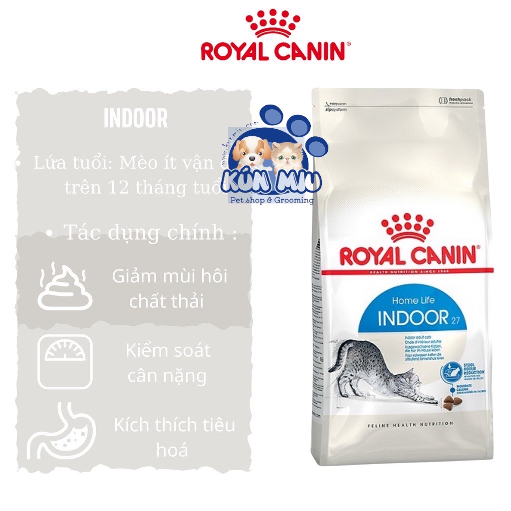 Thức ăn mèo Royal Canin Babycat,Kitten,Fit,Indoor của Pháp cao cấp