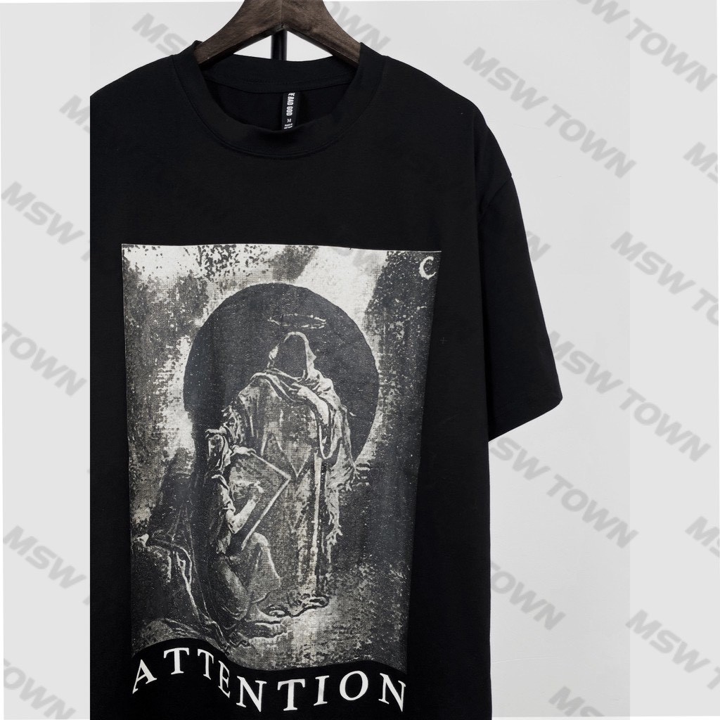 Áo thun tay lỡ Attention, áo phông cotton nam nữ unisex, MSW Town | BigBuy360 - bigbuy360.vn