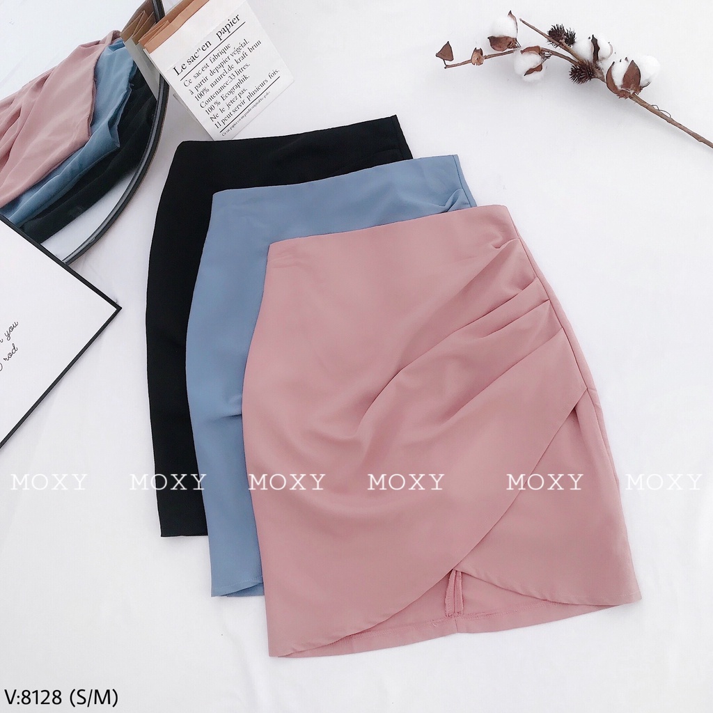 SP008128-Chân váy vạt xéo ly eo