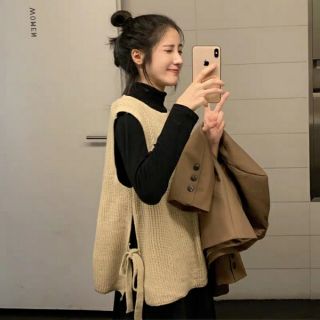 Áo gile len thắt eo ulzzang order