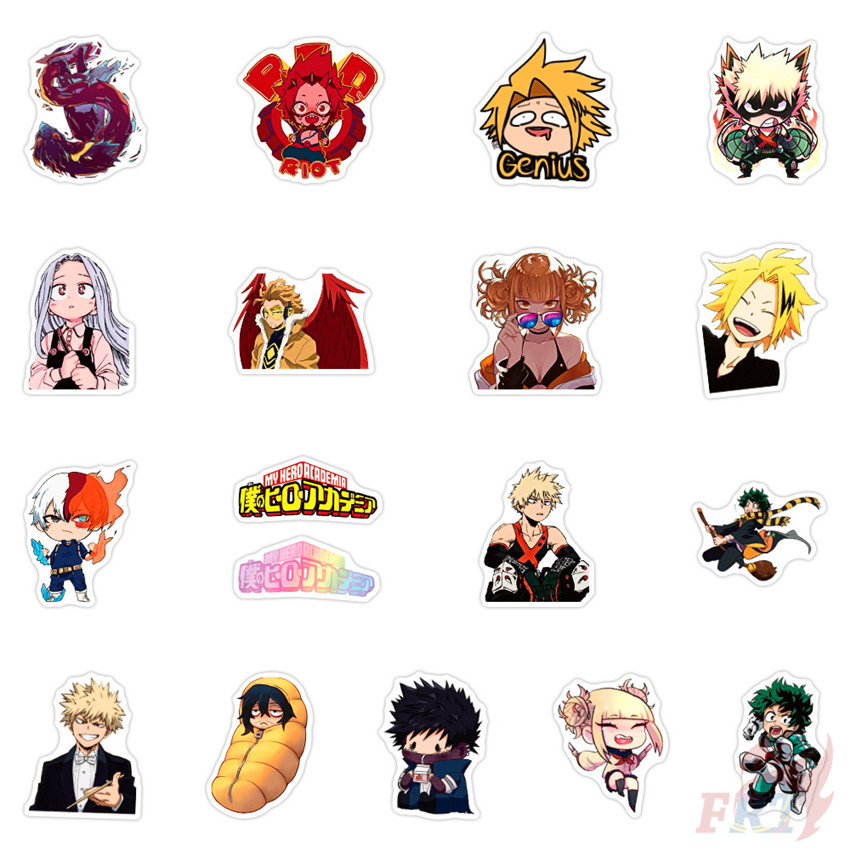 Set 100 Miếng Dán Trang Trí In Hình Nhân Vật Trong Phim Học Viện Anh Hùng