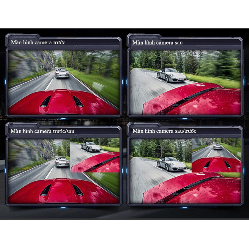 [Tặng camera lùi]Camera hành trình ô tô Gương (4.3inch)Vehicle Blackbox FullHD 1080,hỗ trợ tiếng việt-thesshop | BigBuy360 - bigbuy360.vn