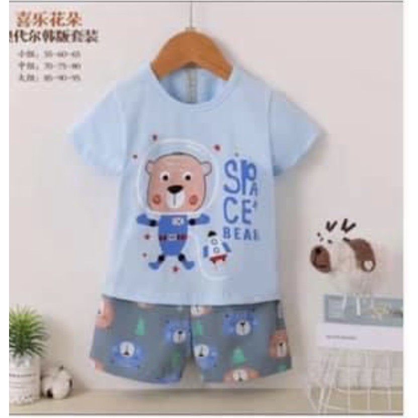 ( 7 - 13kg )Bộ cotton xuất hàn bé trai