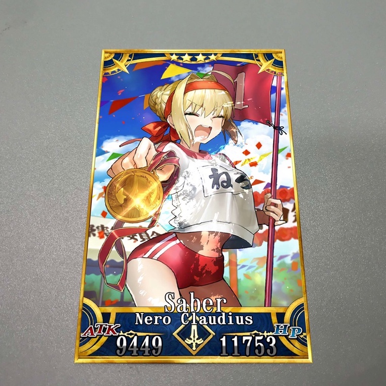 Thẻ bài custom card bánh xốp anime Fate/Grand Order FGO để sưu tầm tự chọn Nero Claudius