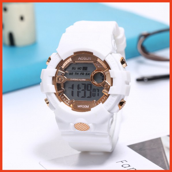 Đồng hô nữ điện tử Sport Watch màn hình điện tử siêu chống nước nhỏ xinh