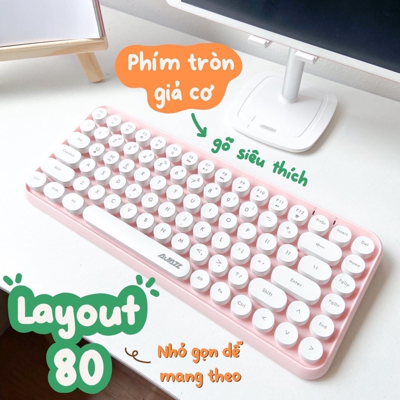 Bàn phím Ajazz 380i,chính hãng,cute,nhiều màu