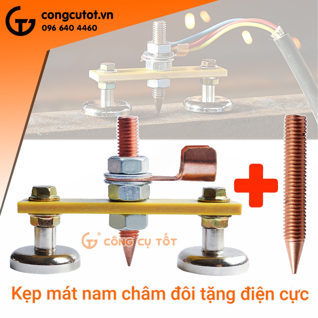 Kẹp mát nam châm tặng thêm điện cực dự phòng